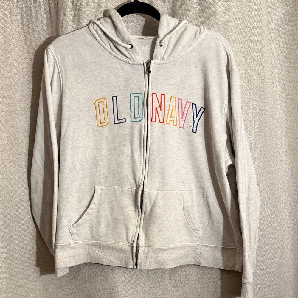 Old Navy Kids Light Gray Zip-Up Hoodie